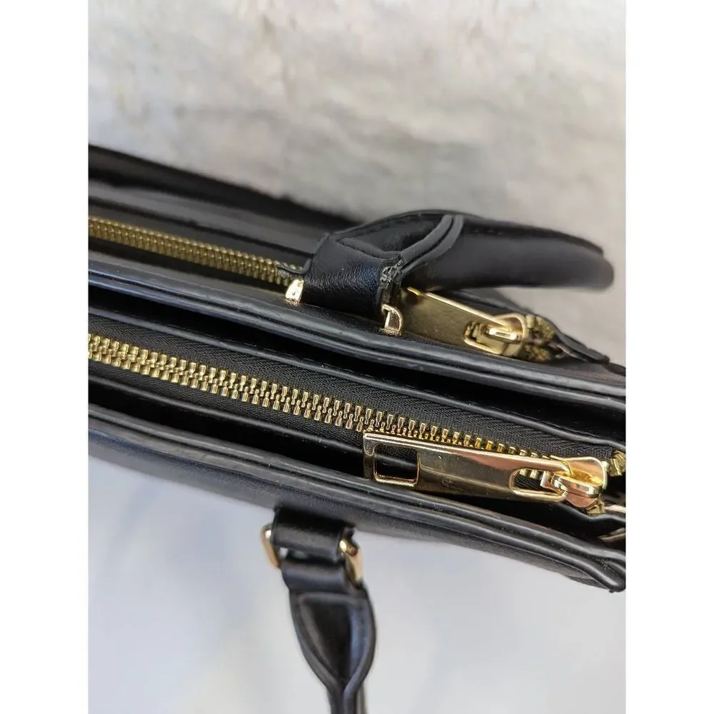 Elegant Shoulder Bag Classic Black Women's Faux Leather Purse